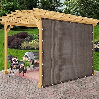 Fence Privacy Screen Balcony Sun Shade Cloth 6'6"x9'9" 80% Shade Fabric Outdoor Patio Screens Mesh Panels Apartments Railing Cover UV Protection for Backyard Garden Porch Deck