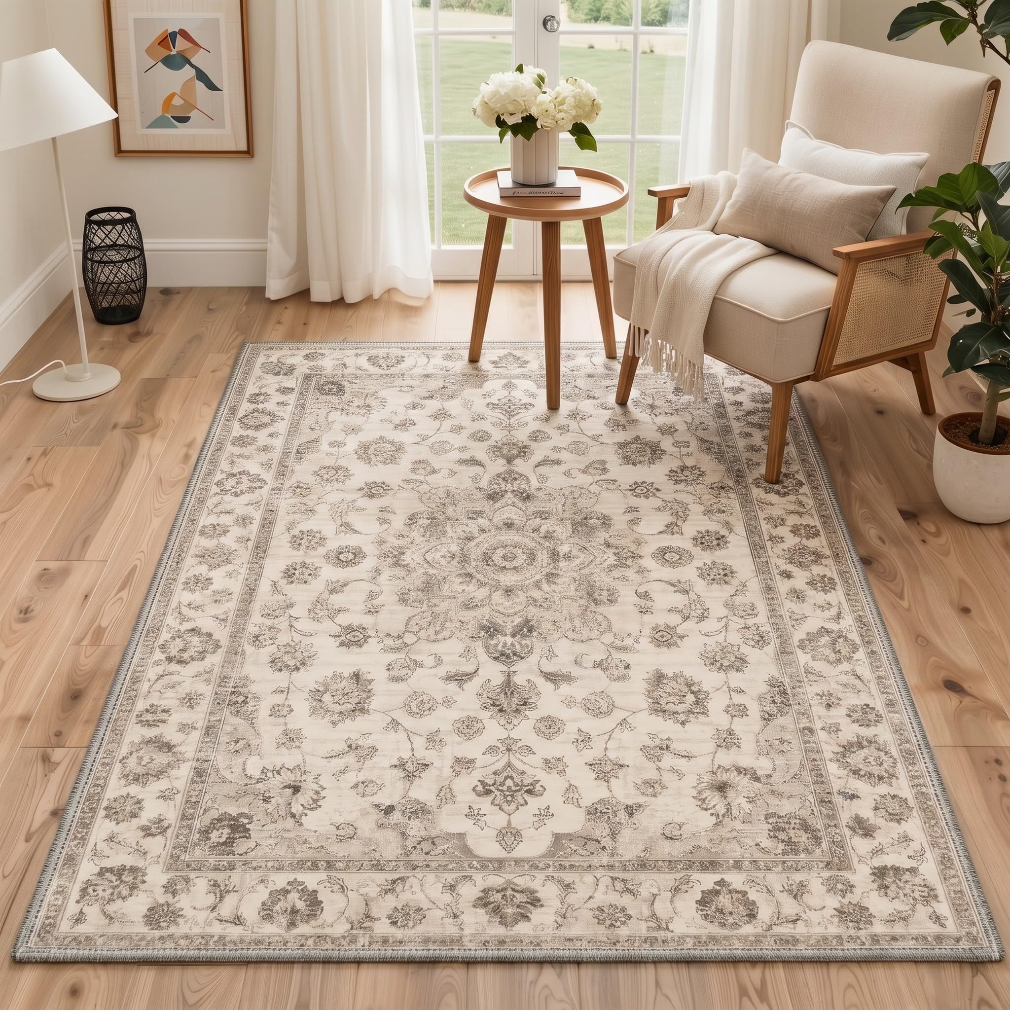 GENIMO Waschbarer Teppich Vintage Persisch Quarz-Echo 120x170cm Kueche