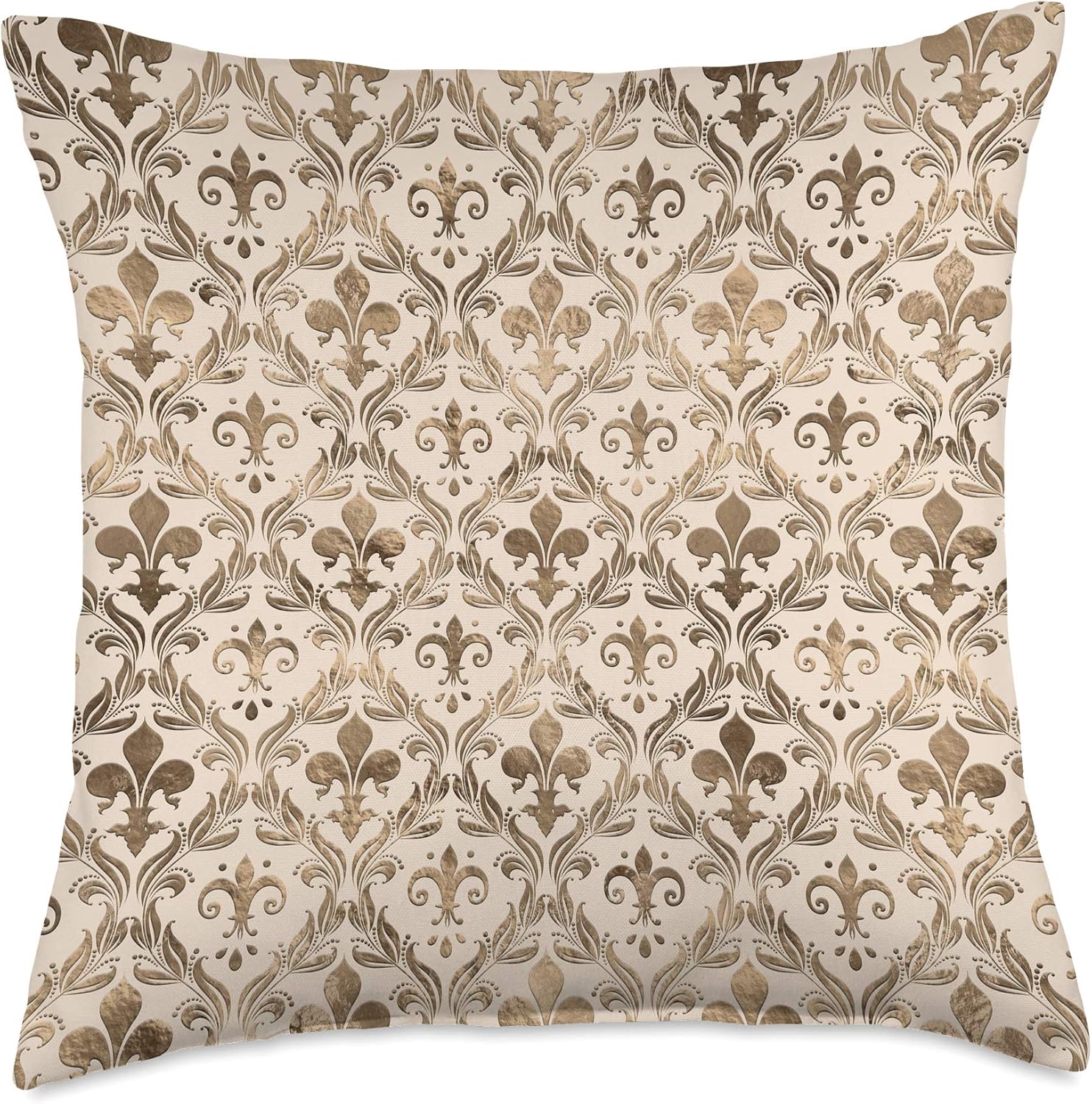 Luxury Fleur-de-lis pattern Throw Pillow
