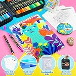 120 Colors Acrylic Paint Markers, Permanent Dual-Tip Acrylic Markers Set, Soft Brush Tip Paint Pens for Rock Painting, Canvas, Glass, Wood, Ceramic, DIY Craft Art Supplies, Set of 60 (120 COLORS)