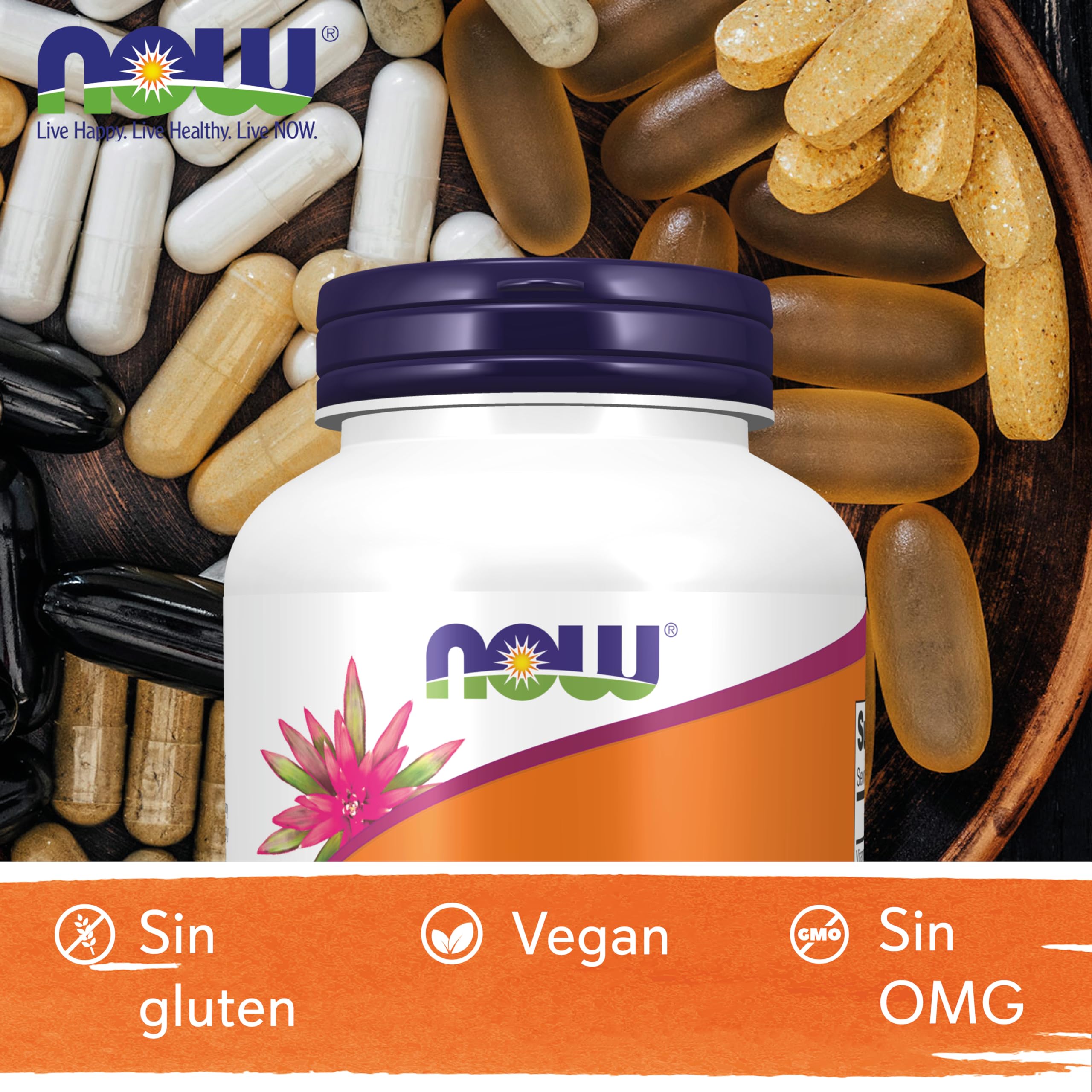 Now Foods, C-1000, 1.000mg, 250 Comprimidos veganos, Probado en Laboratorio, Vitamina C, Rosa Mosqueta, Sin Gluten, Sin Soja, Vegetariano