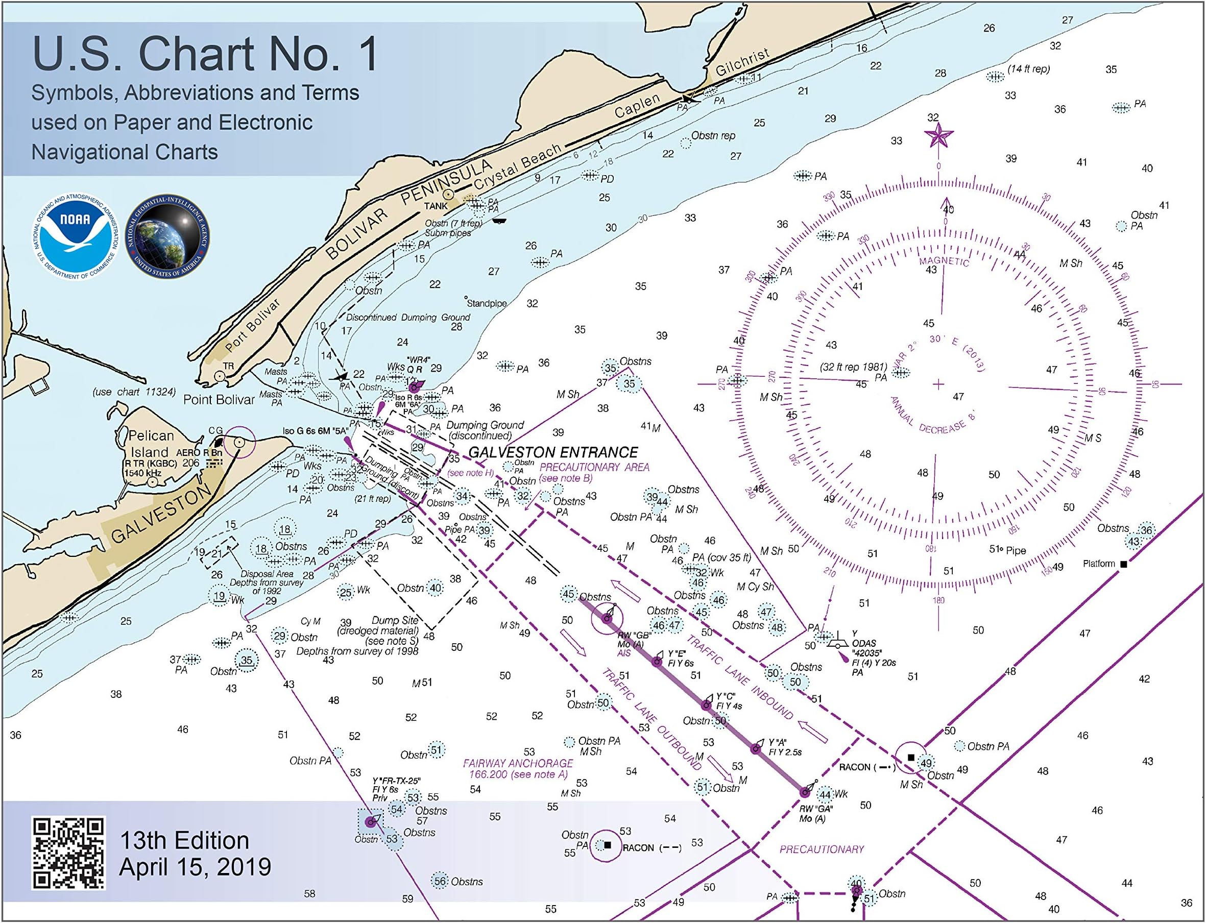 U.S. Chart No. 1 - 13th Edition: Symbols, Abbreviations and Terms used on Paper and Electronic Navigational Charts