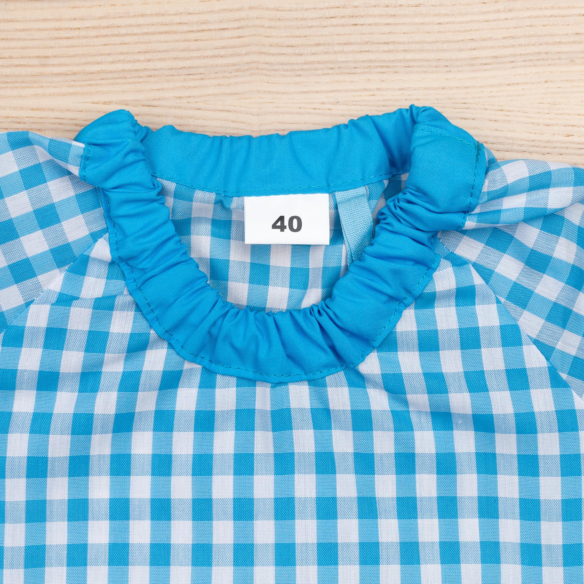 Wanapix | Blouse Écolier Personnalisée avec Nom | Tablier Blouse pour Enfants à Carreaux | De 1 an à 4 Ans