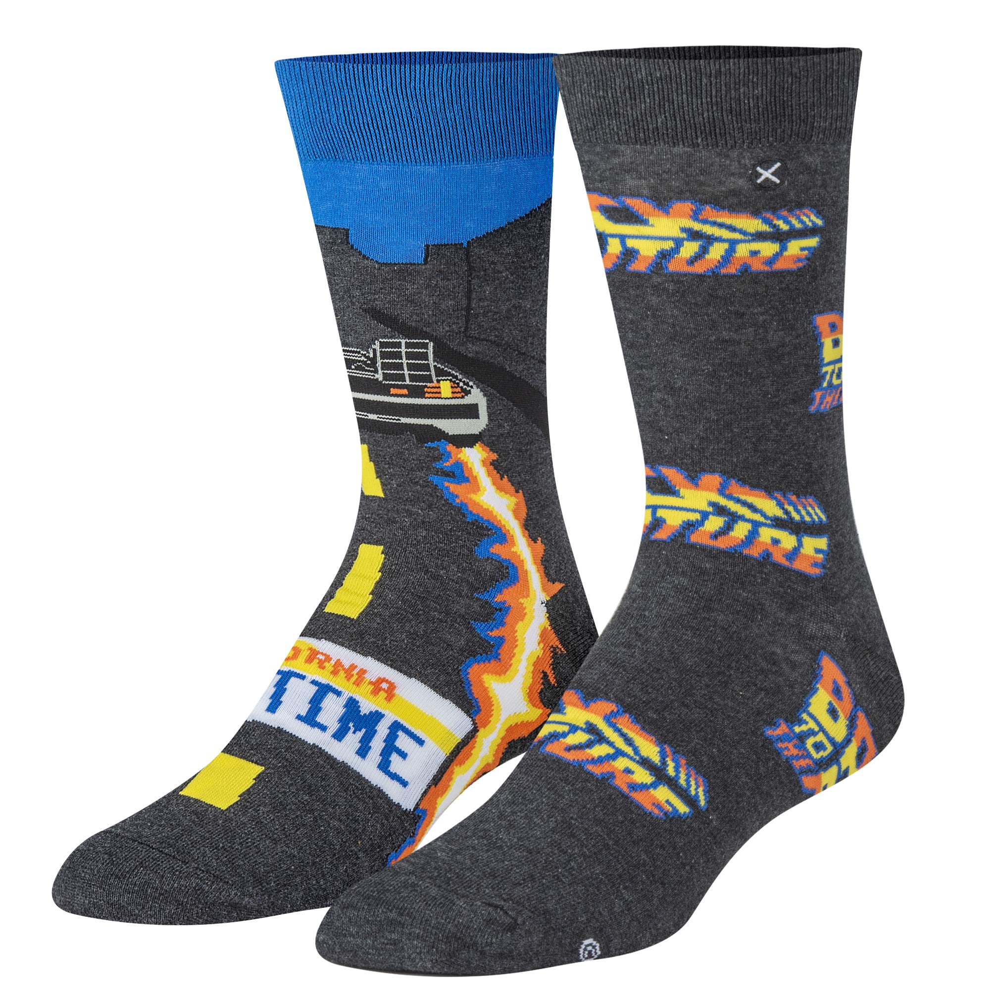 ODD SOXBack to the Future, Funny Retro 80's Men's Crew Socks, Outatime, Large