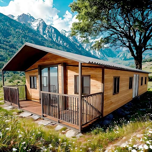 Portable Prefab Tiny Home for Sale 40ft Expandable Modular Homes with 3 Bedrooms 1 Kitchen & Bathroom, Customizable Mobile Container Foldable Tiny Houses to Live in for Adults 20FT & 30FT