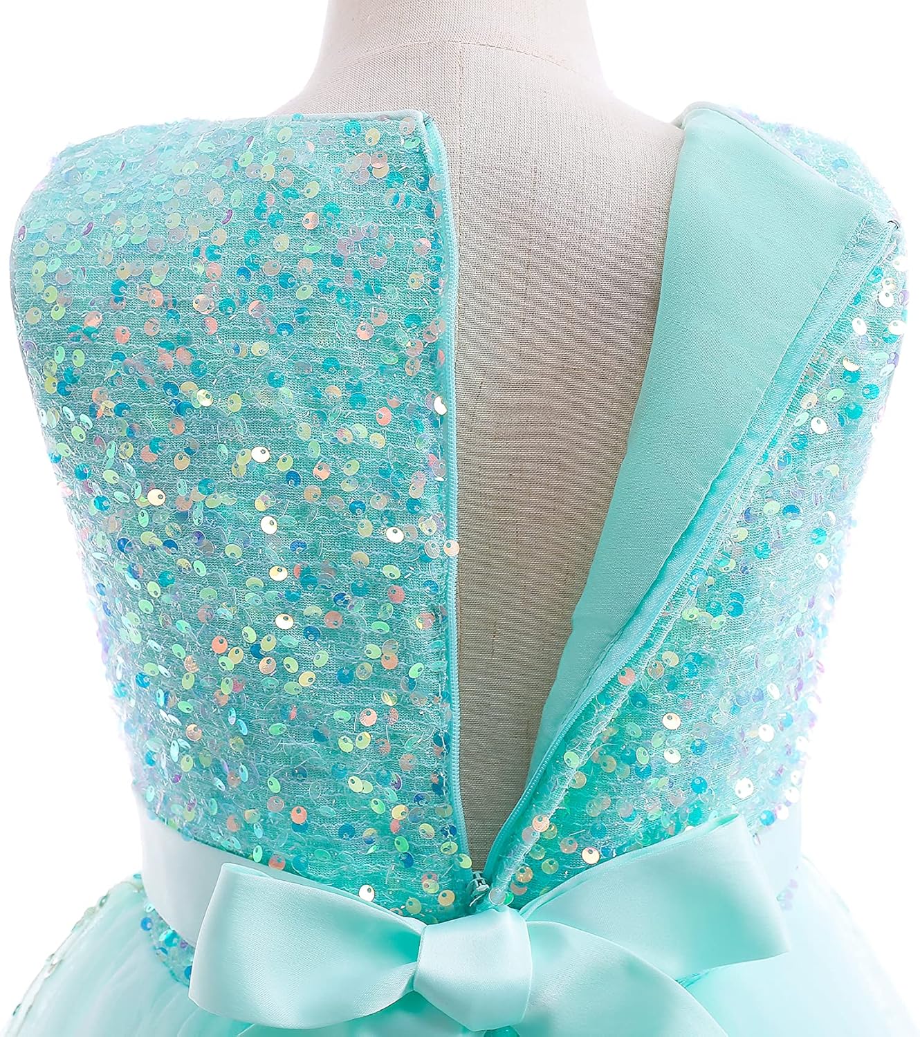 Glamulice Flower Girls Vintage Dress Long A Line Little/Big Girl Pageant Prom Dresses Bridesmaid Party Ball Gown - Image 5