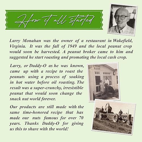 Vista 60 de The 1949 Nut Co. Cacahuetes gourmet salados estilo Virginia Fritos asados al aceite con un crujiente crujiente único extragrande, cocido a mano