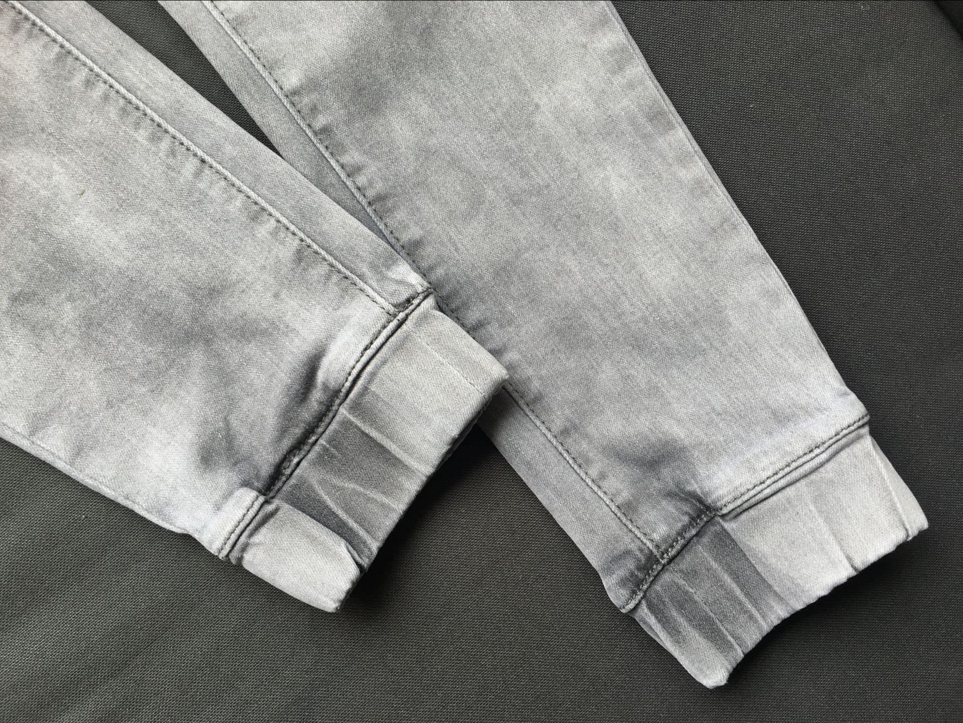 Dninmim Jeans Boyfriend taille extensible pour femme printemps automne gris décontracté, gris, XXL