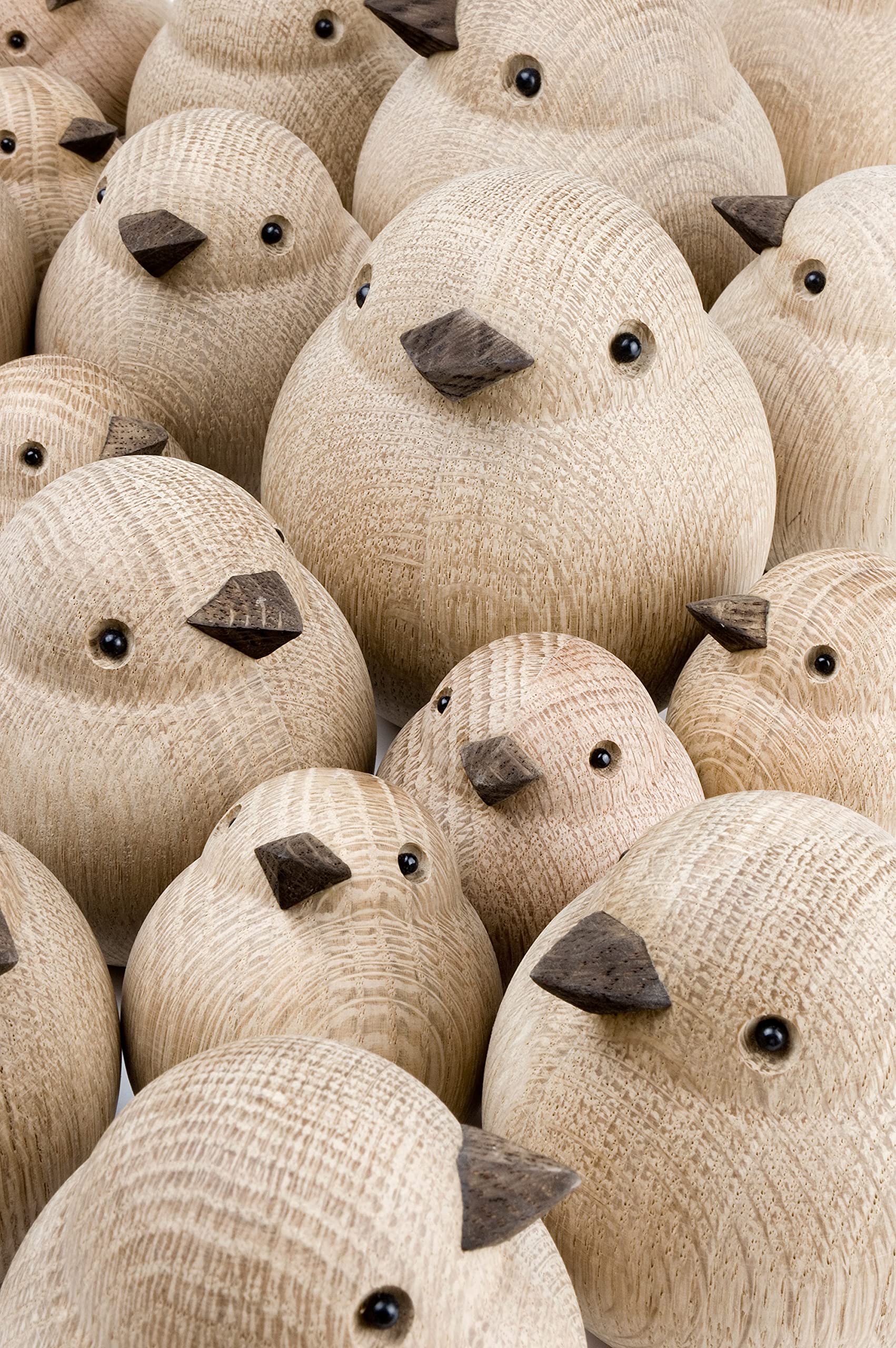 Design - Mama Sparrow - Dekofigur, Holzfigur - Spatz - Eichenholz - Maße (LxBxH): 9 x 7,3 x 8 cm