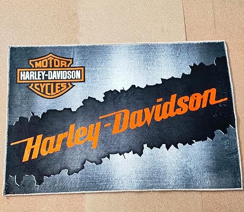 Miniatura 2 de Alfombra Harley Davidson, alfombra de área, alfombras Harley Davidson para garaje, alfombra de respaldo antideslizante, alfombras Harley Davidson