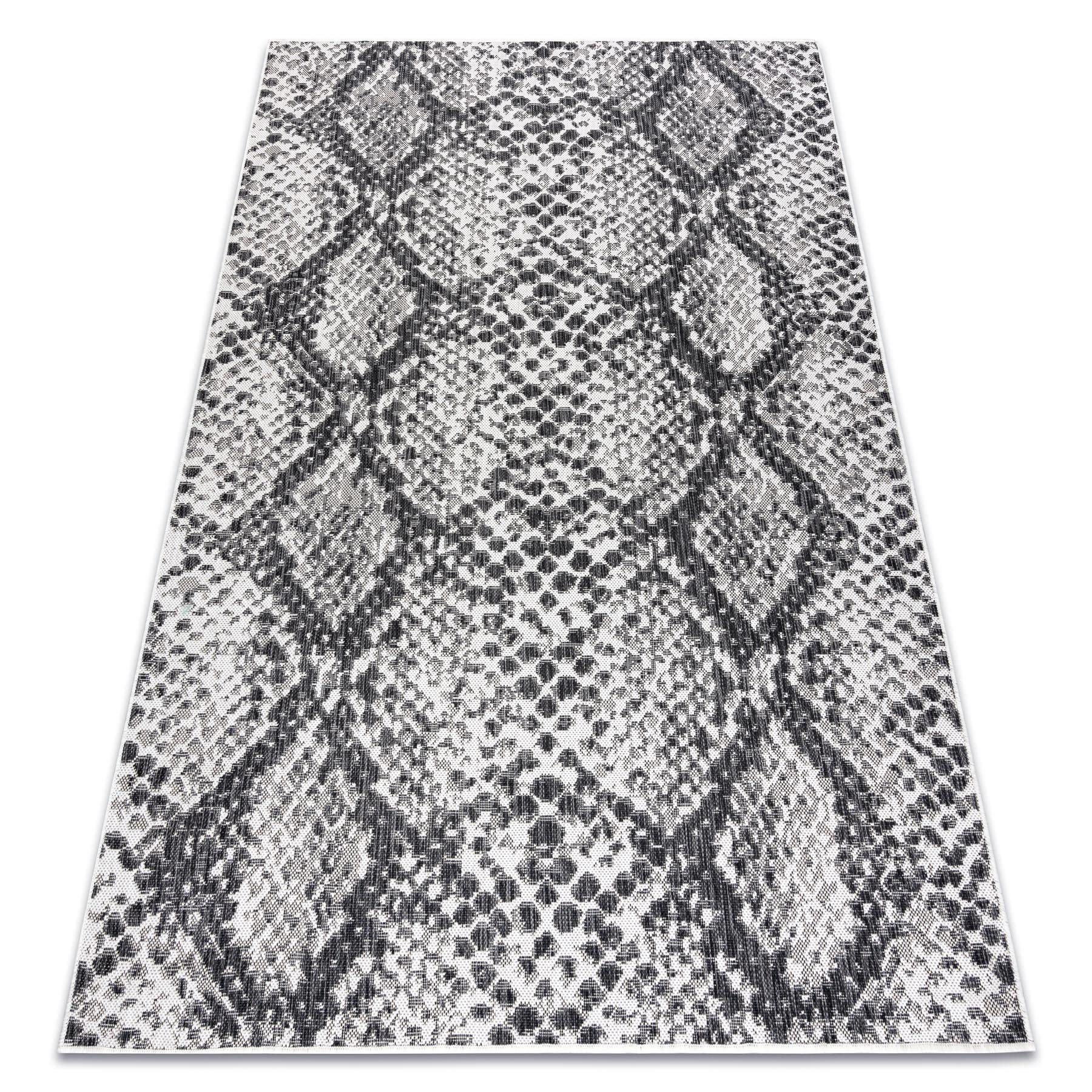 Tapis SISAL SION rugsx haute qualité tissé à plat motif peau de serpent chic