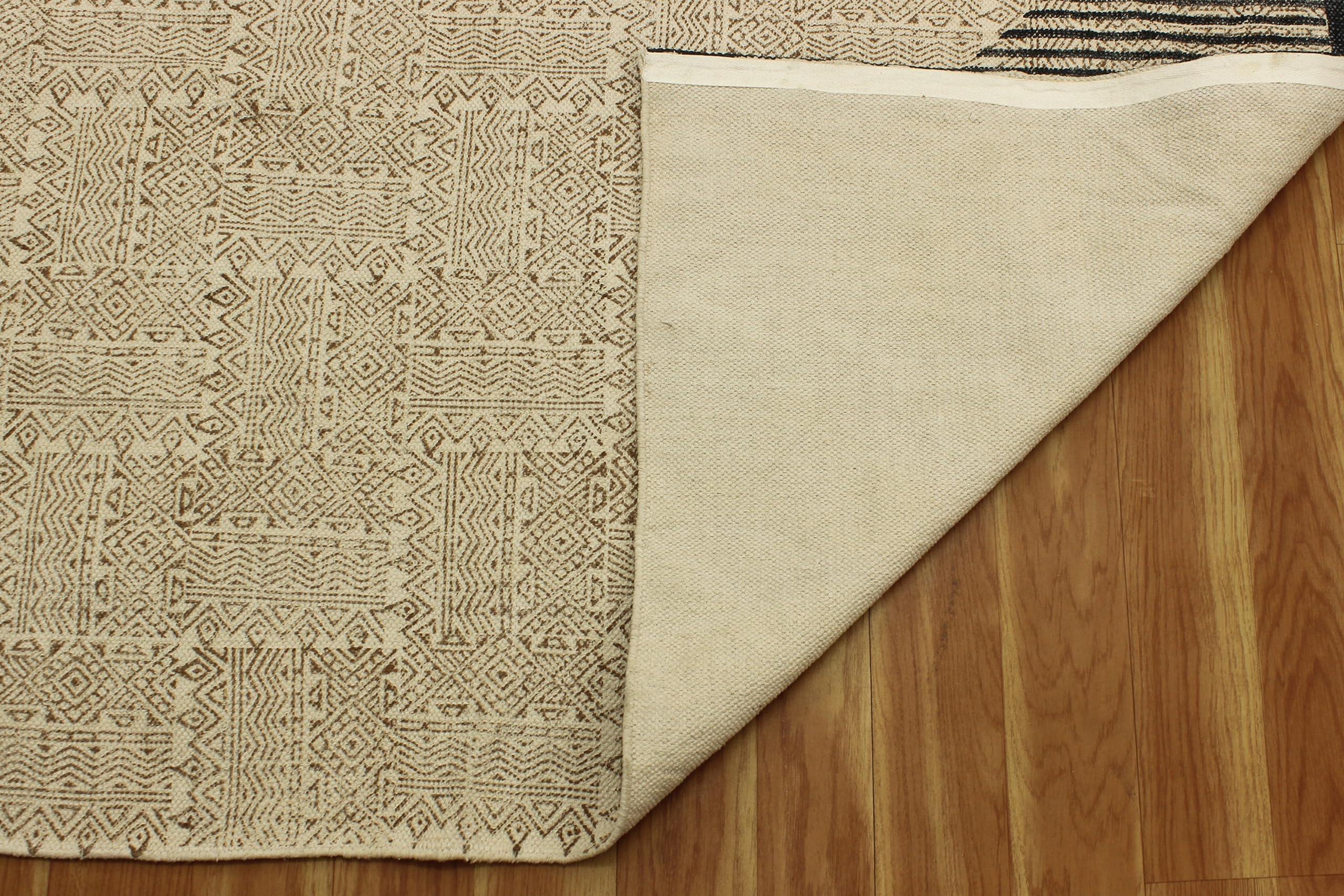 Handgewebter Teppich aus Baumwolle, Reine Quasten, Bodenteppich, handgewebt, wendbar, Überwurf, Teppich, Fußmatte, Waschküche, Teppich, Indoor-Läufer 90 x 300 cm (3 x 10 Fuß Läufer)