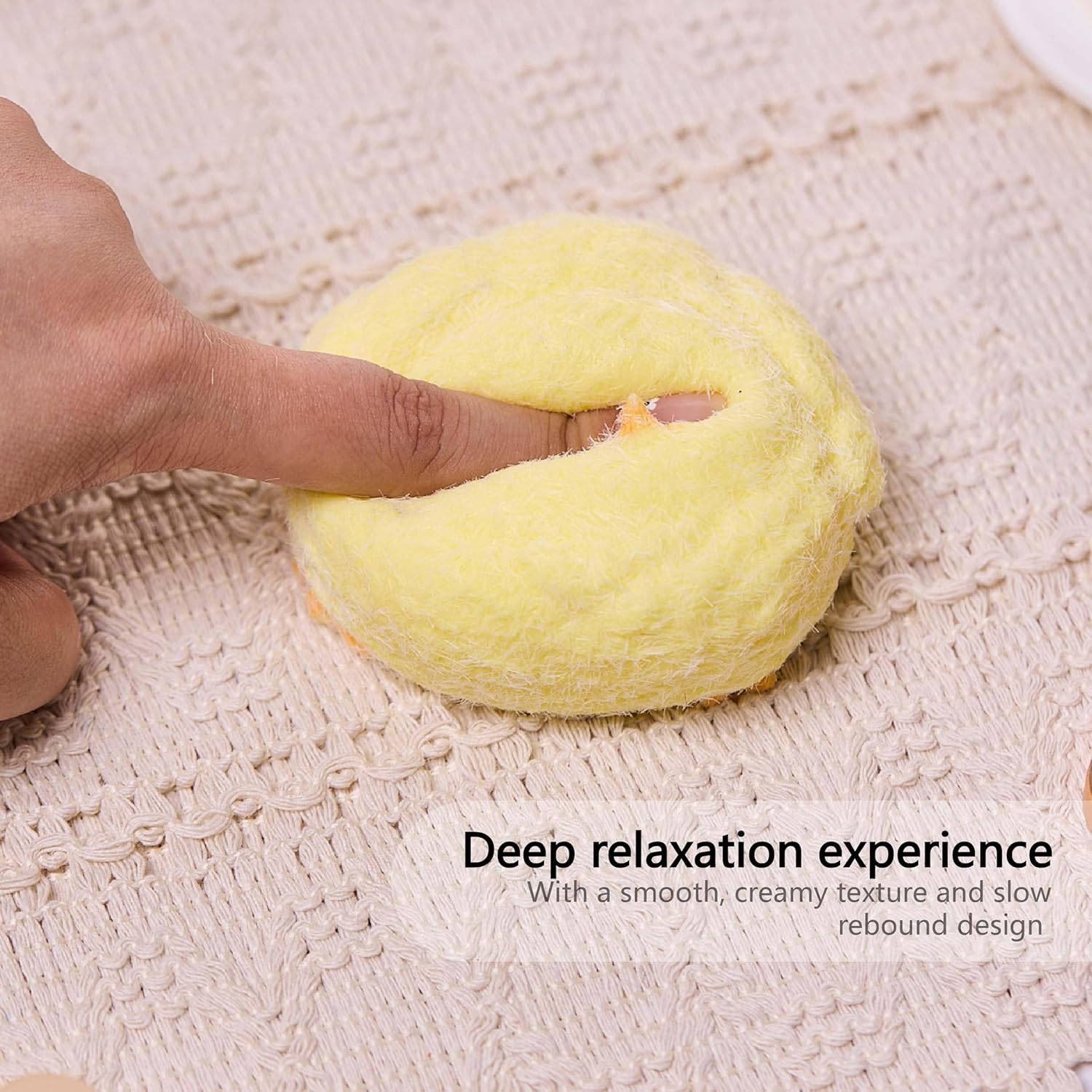 Chick Squishy Squeeze Toy, Kawaii Stress Relief Fidget Sensory, Soft Silicone Squeeze Gifts for Kids Adults Party Favors (Yellow)