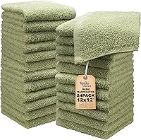 Vista 12 de Toallas de baño básicas medianas de 24 x 48 pulgadas, paquete de 6, color gris, suaves y absorbentes, toallas de algodón multiusos para baño, spa