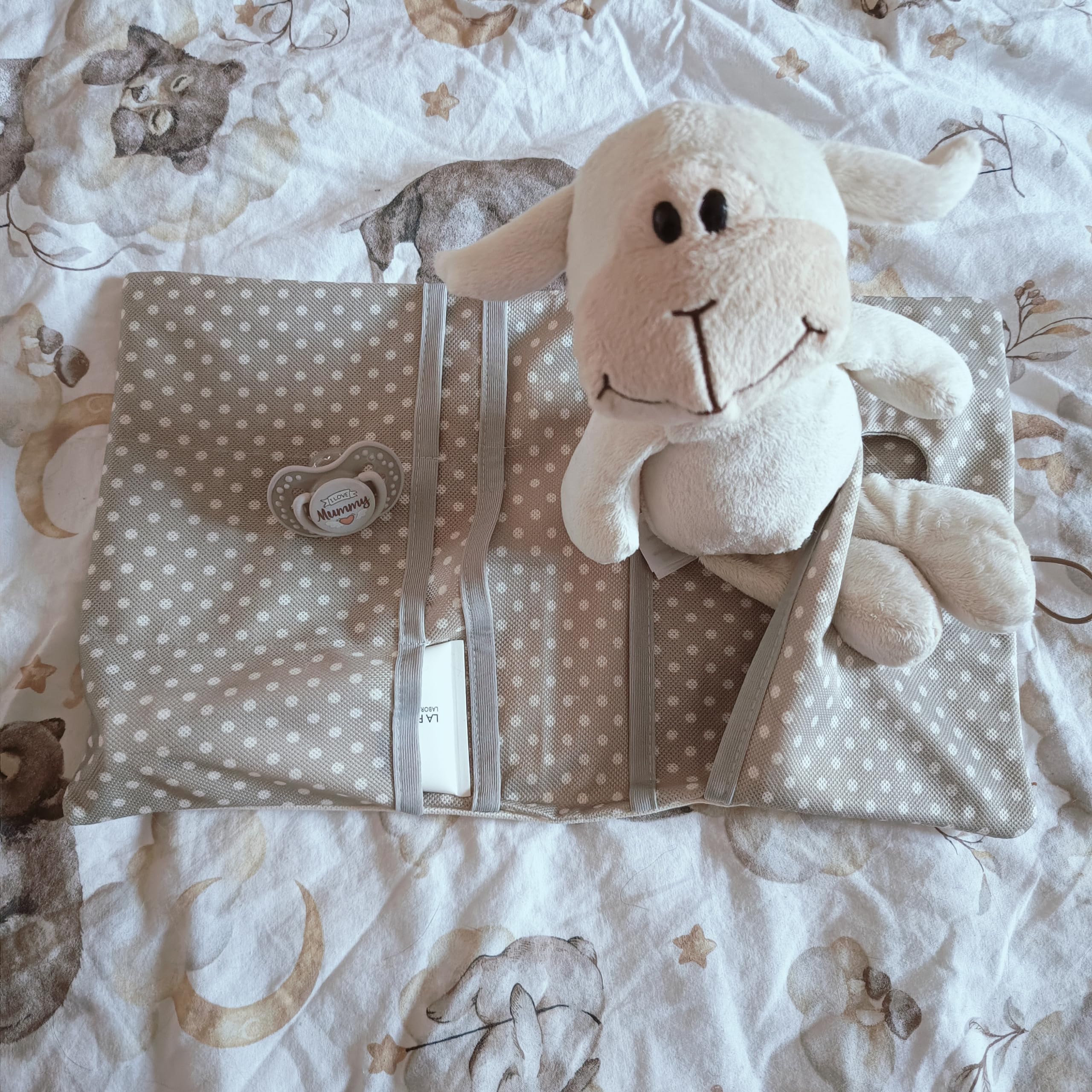 HAMUR HOME Sac a Couche de Bebe Sac a Langer pour À Cosmétiques 2in1 Lingettes & Accessories Petit Pochette Parfait comme Trousse de Soin de Voyage Pratique pour de Bebe
