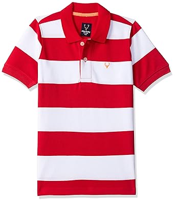 Allen Solly Junior Boy's Striped Regular fit Polo
