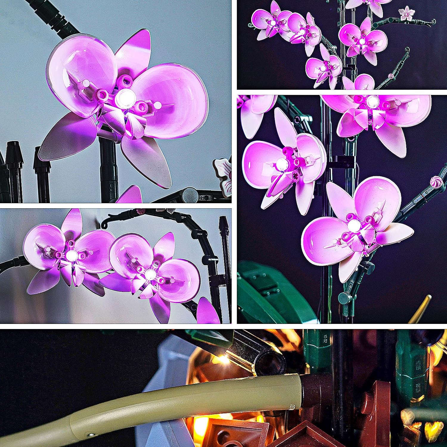 LED Lighting Compatible with LEGO 10311 Orchid Flowers, Light Kit Compatible with LEGO Creator 10311 Artificial Plant Building Set, NOT Included The Model