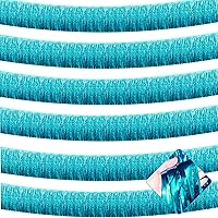 Vista 14 de Paquete de 10 guirnaldas de flecos metálicos de oropel de 10 pies para colgar en la pared, telón de fondo para flotadores de desfile, despedida