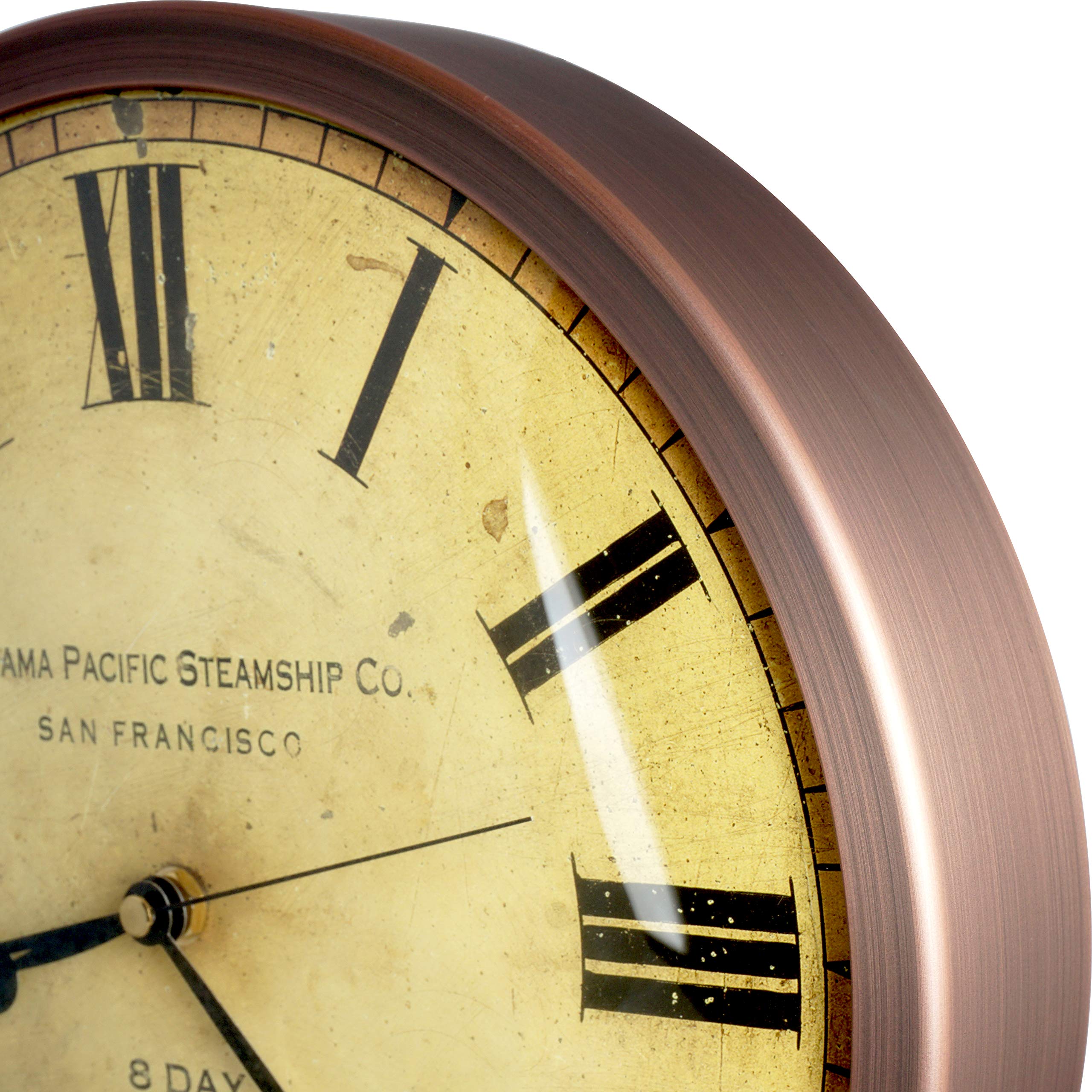 Buy 12-inch Vintage Metal Wall Clock, Convex Glass Lens, Quartz