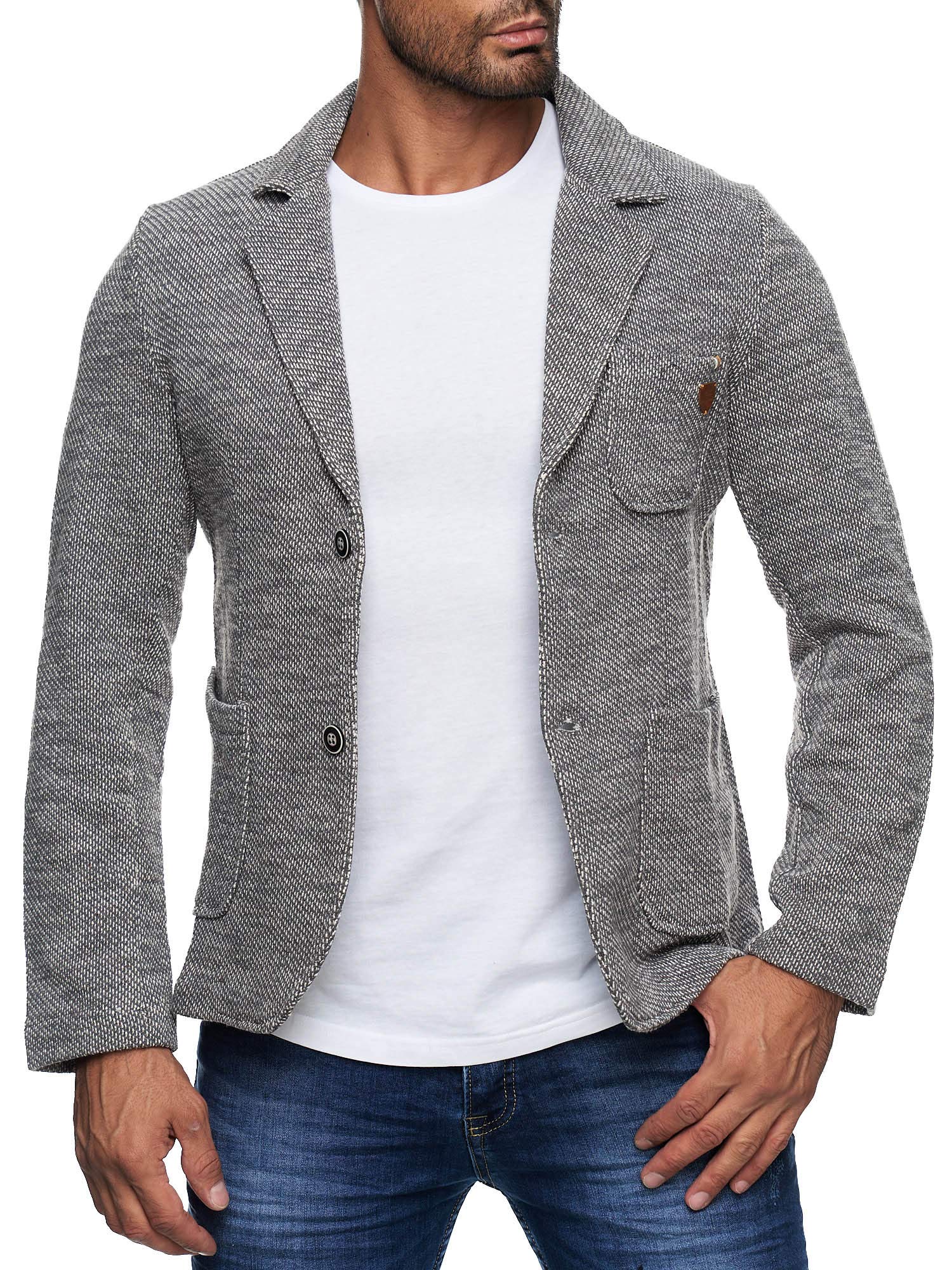 Reslad Giacca da uomo sportiva giacca giacca slim fit tempo libero blazer uomo RS-1421