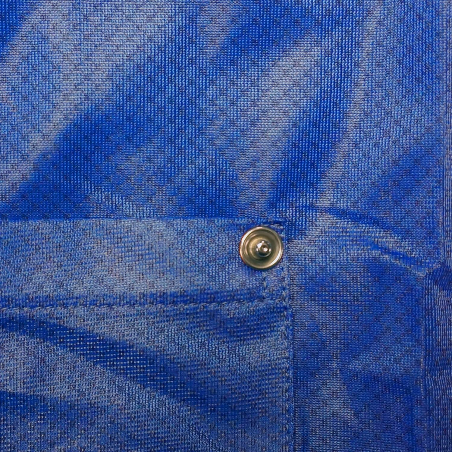 ESD Jacket,Medium Weight 90% Polyester, 10% Carbon Fabric with Lapel Collar and Knit Cuff, Blue, Small