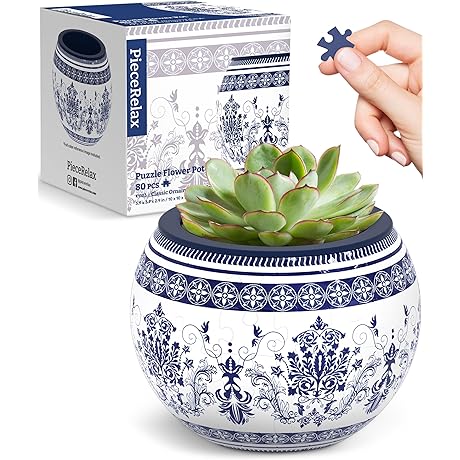 Planters Choice Classic Ornamental Small Round Planter for Indoor Decor