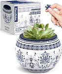 PieceRelax 3D Puzzle Planter - Oiseaux chantants et fleurs - Folklore danois, Pots de fleurs de décoration maison pour cactus intérieurs, pots de sucents [K1100]
