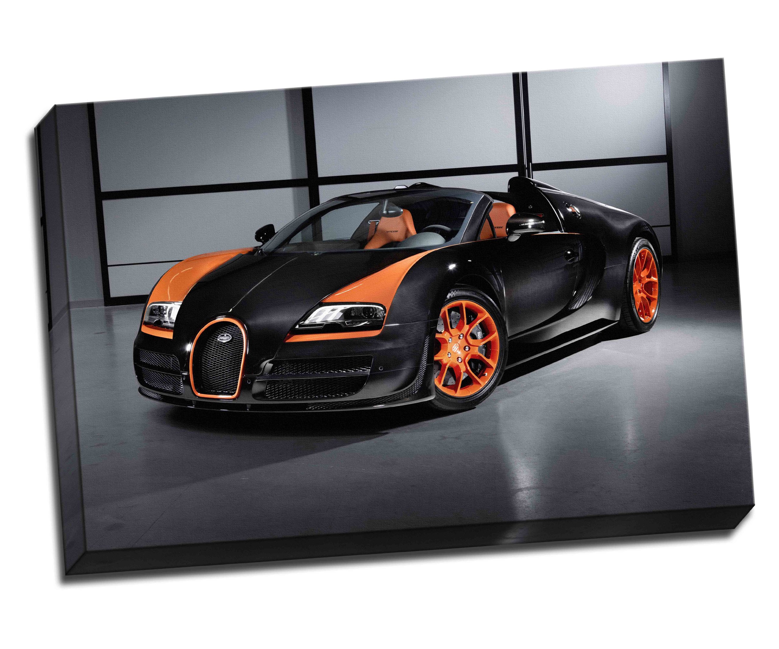 Bugatti Veyron Grand Sport Canvas Art Print Poster 30"X 20" Inches