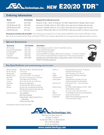 AEA E20/20N Step TDR 20Kft 11 Selectable Ranges Micro Fault Locating