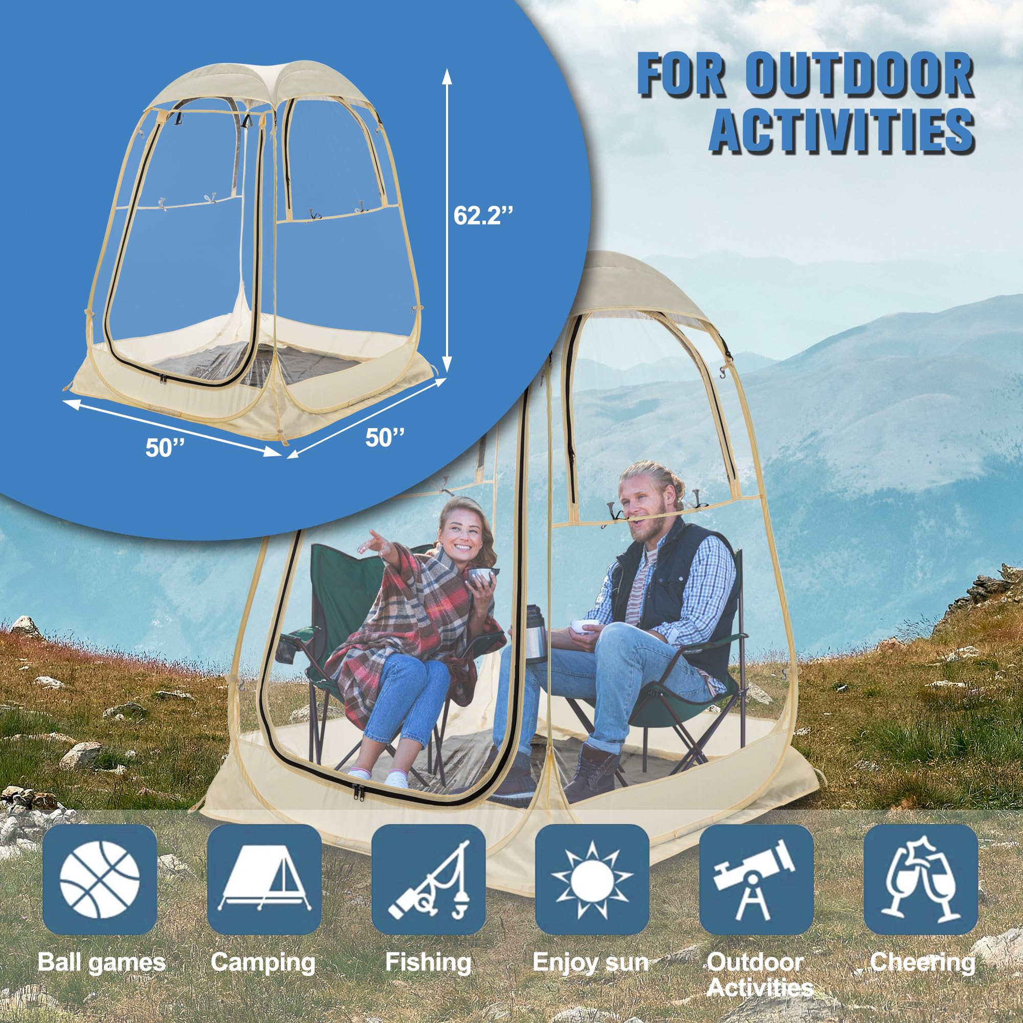 Amazon.com : Sports All Weather Instant Pop Up Bubble Tent