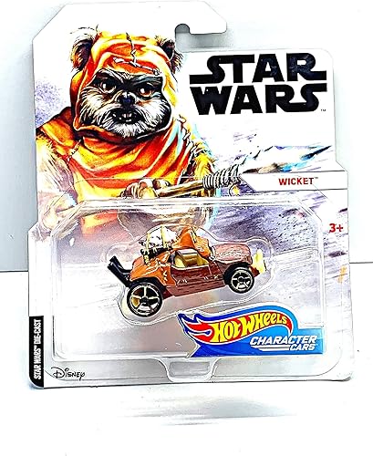 Hot Wheels Coche de personajes de Star Wars Wicket