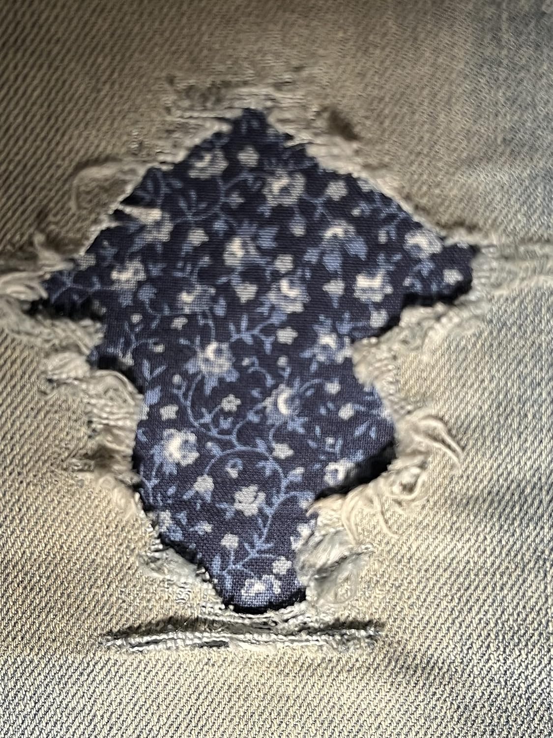 Country Floral Peek-A-Boo Iron On Patches by Holey Patches