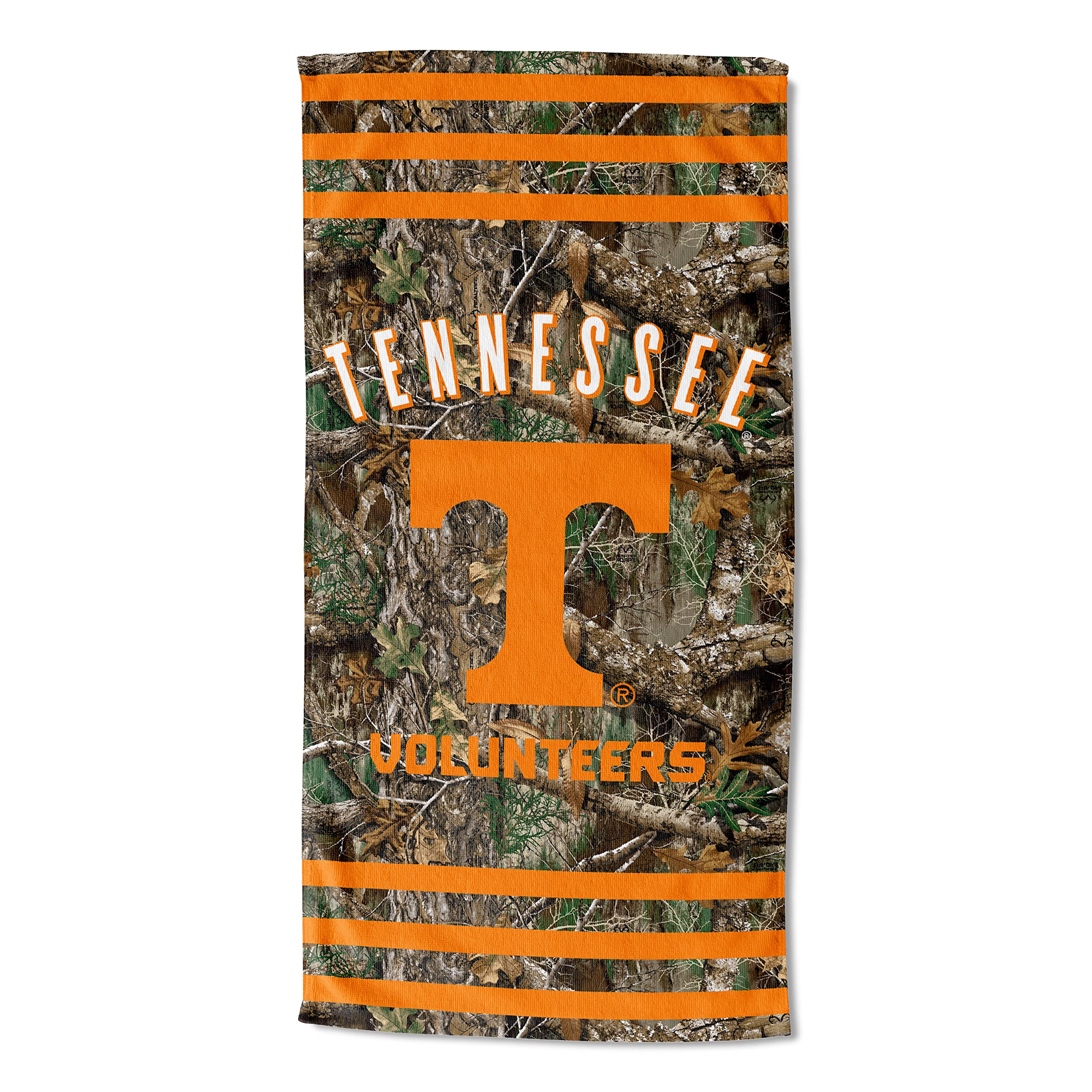 Northwest NCAA Tennessee Volunteers Unisex-Adult Beach Towel, 30" x 60", Realtree Stripes