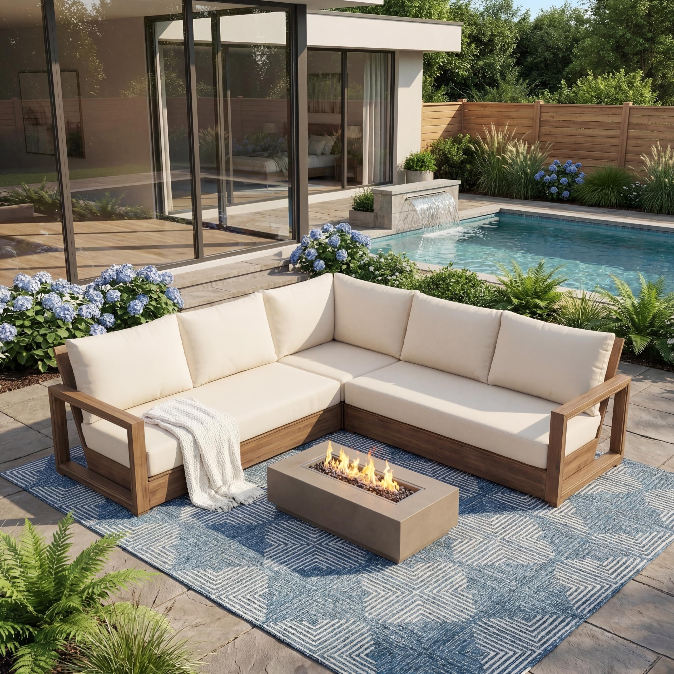 View 1 of *** PARTS ONLY PARTIAL SET MINOR DAMAGE CUT FROM BOX CUTTER CHAIR ONLY MISSING ALL OTHER PARTS**
Christopher Knight Home Acacia Wood Modular Patio Conversation Set