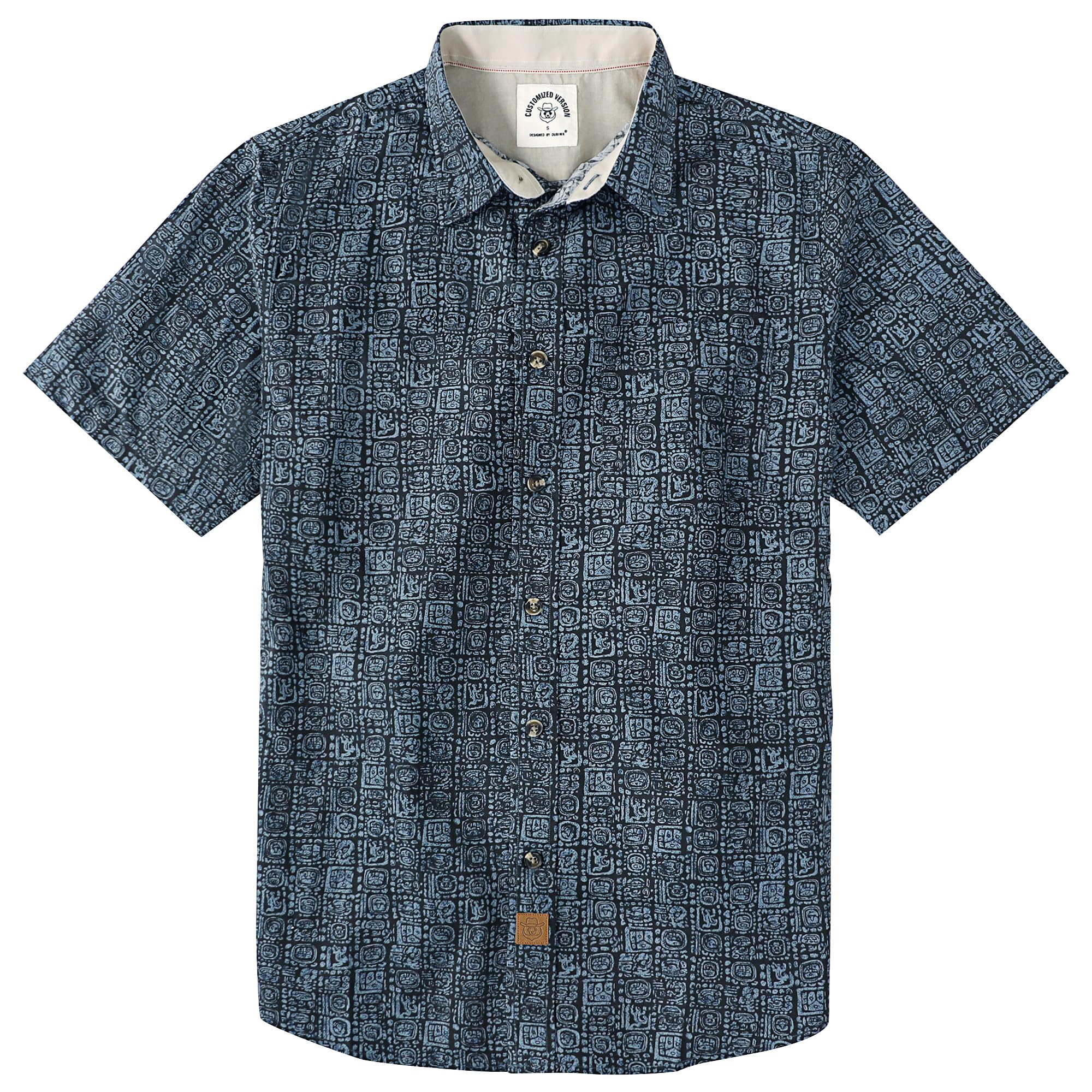 Dubinik® Camicia Uomo Manica Corta Casual con Bottoni Camicia Maniche Corte Uomo 100% Cotone Regular Fit