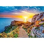 HUADADA Jigsaw Puzzles for Adults 1000 Pieces, Cape Milazzo Interlock Perfectly Letter on Back No Dust, Home Decor Birthday Party Toy for Men Women Elders Seniors (27.5x19.6), 1:1 Poster