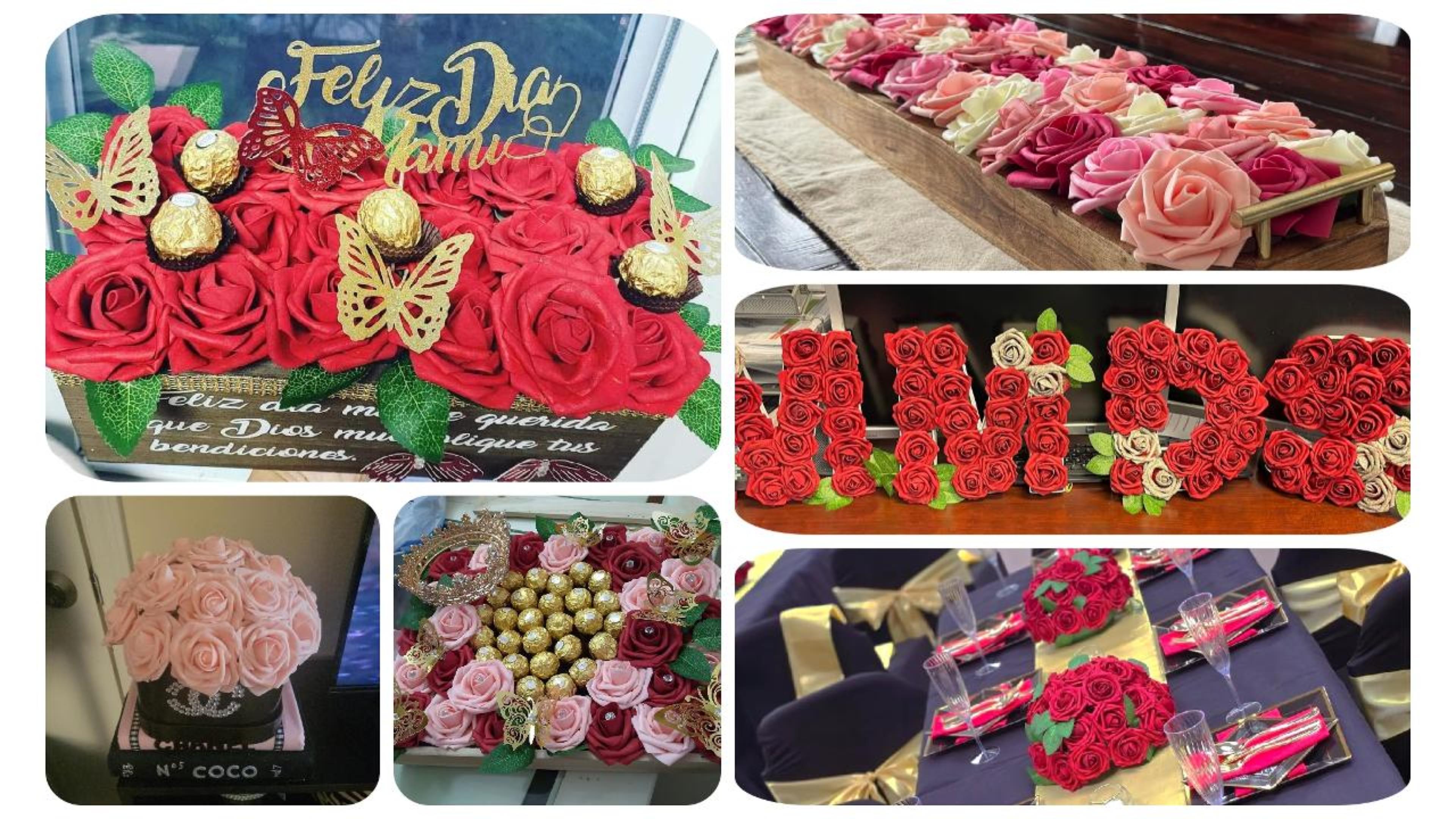 Amazon.com: AmyHomie Artificial Flower Dark Red Rose 100pcs Real