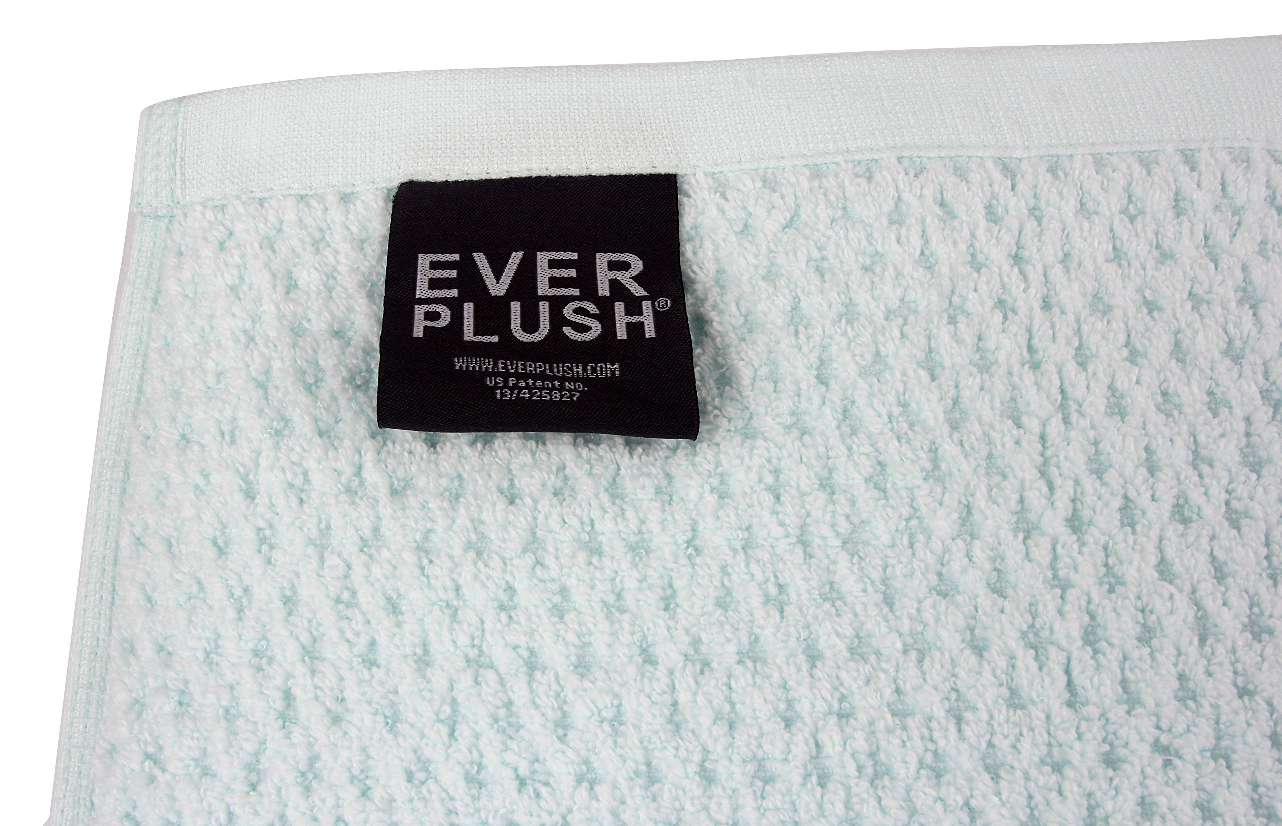 Everplush Diamond Jacquard Washcloth 6 Piece in Hushed Green, Spearmint, 6 x Washcloth ( 13 x 13 IN) - Image 4