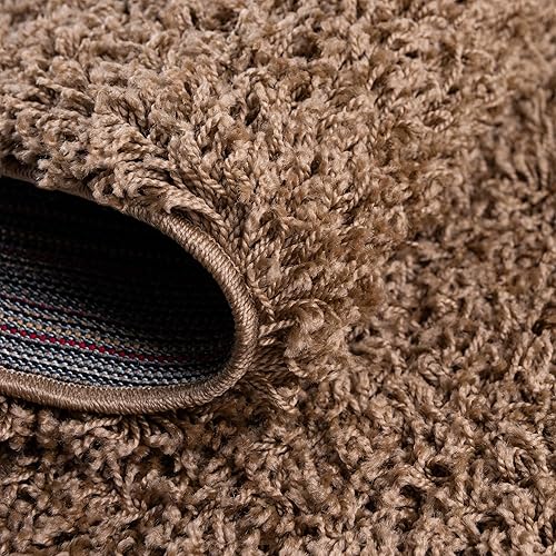 Miniatura 7 de Unique Loom Colección Solid Shag - Alfombra de área de la colección Shag sólido (3 pies 3 pulgadas x 5 pies 3 pulgadas, ovalada, color marrón