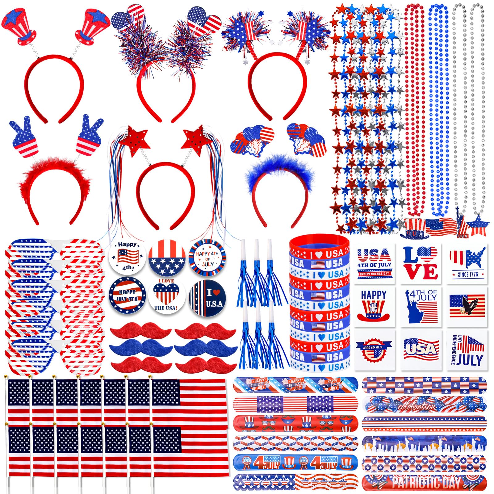 Lansian 164 Pcs Patriotic Party Favors Set