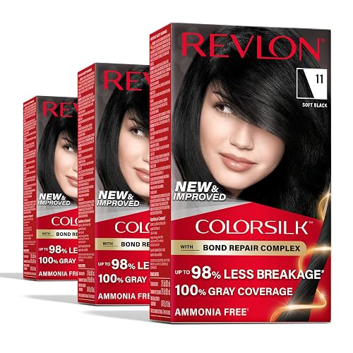 Revlon ColorSilk with Bond Repair 11 Soft Black 3pk