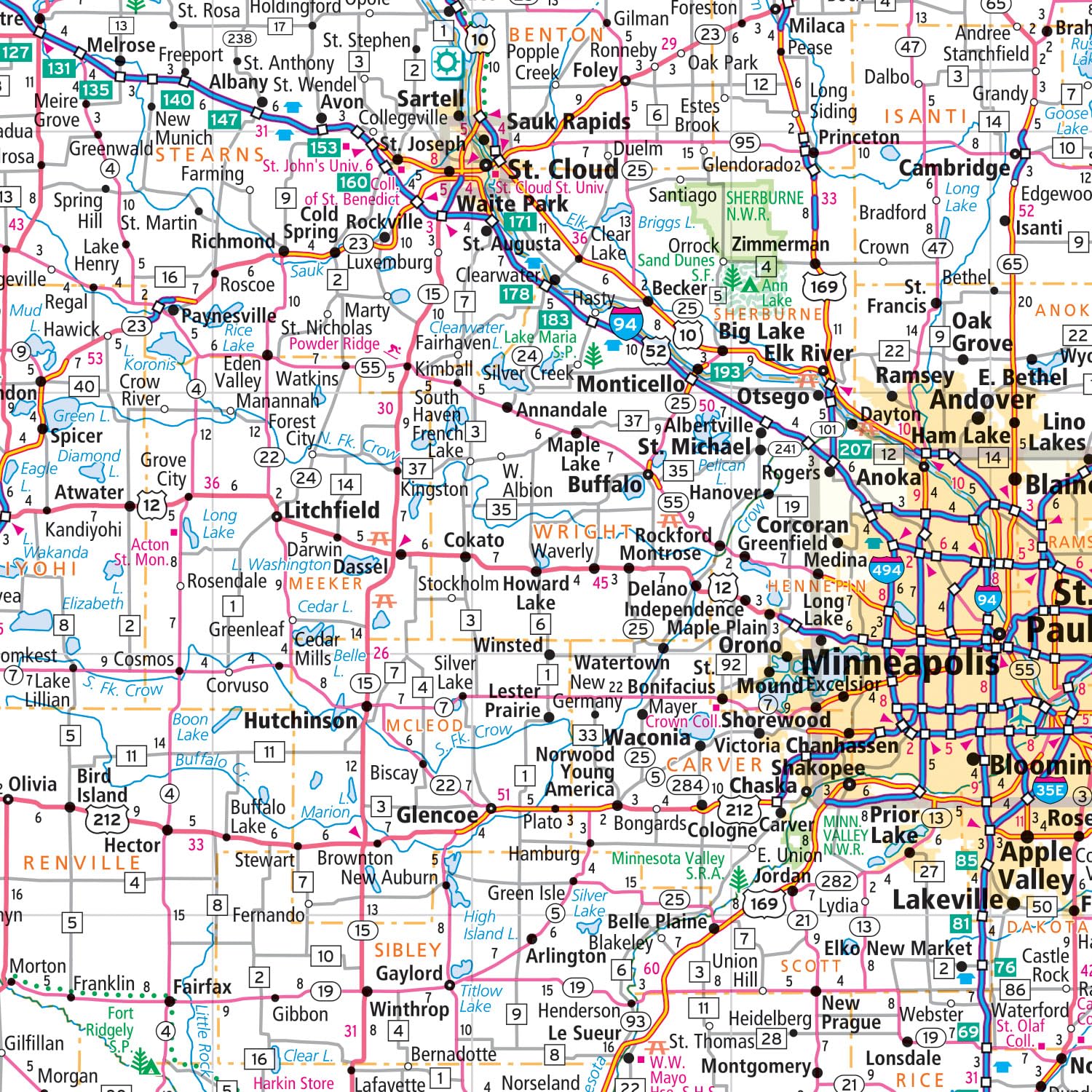Rand McNally Easy to Fold: Minnesota State Laminated Map - Image 4