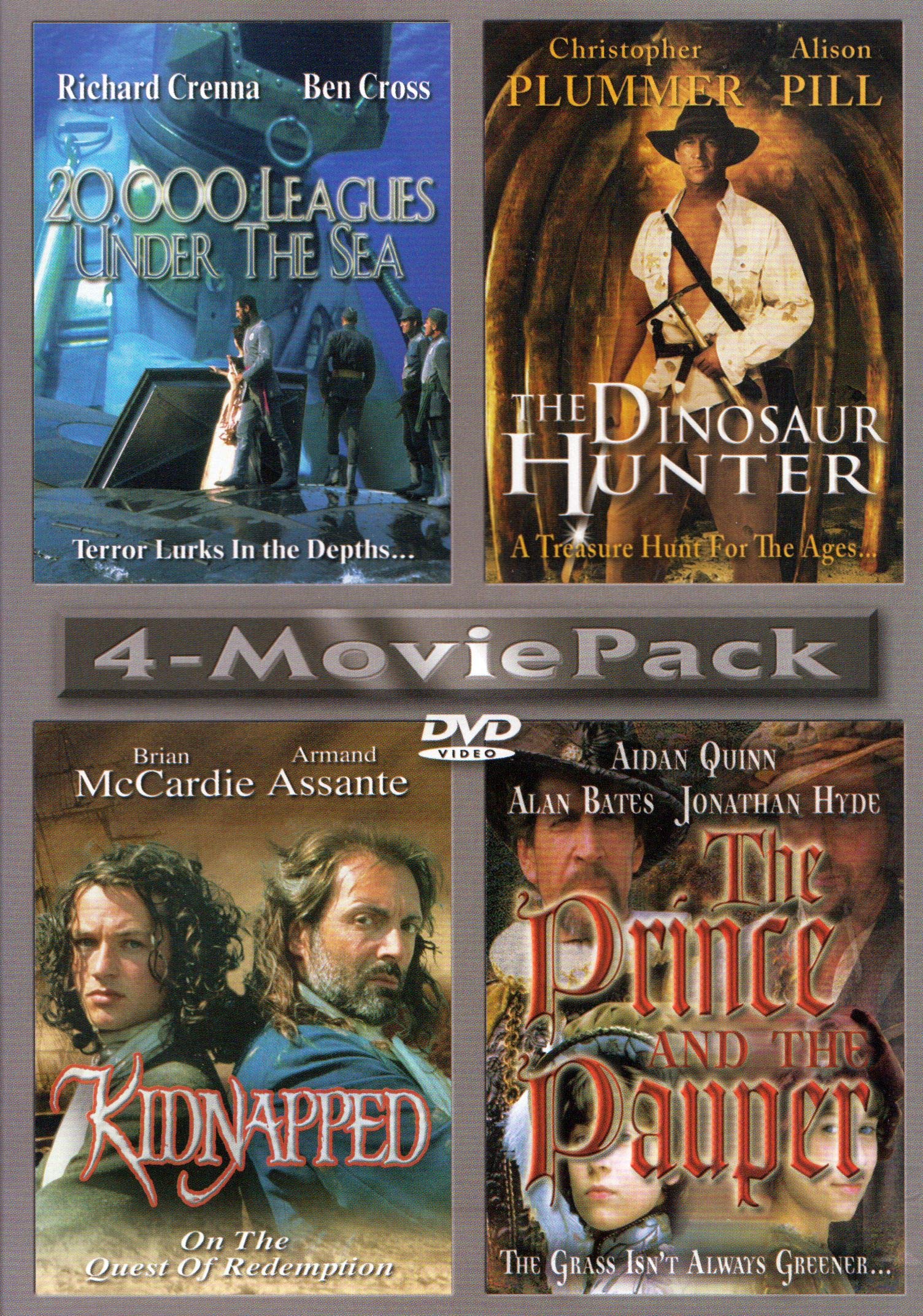 4-Movie Pack: 20,000 Leagues Under the Sea / The Dinosaur Hunter / Kidnapped / The Prince and the Pauper