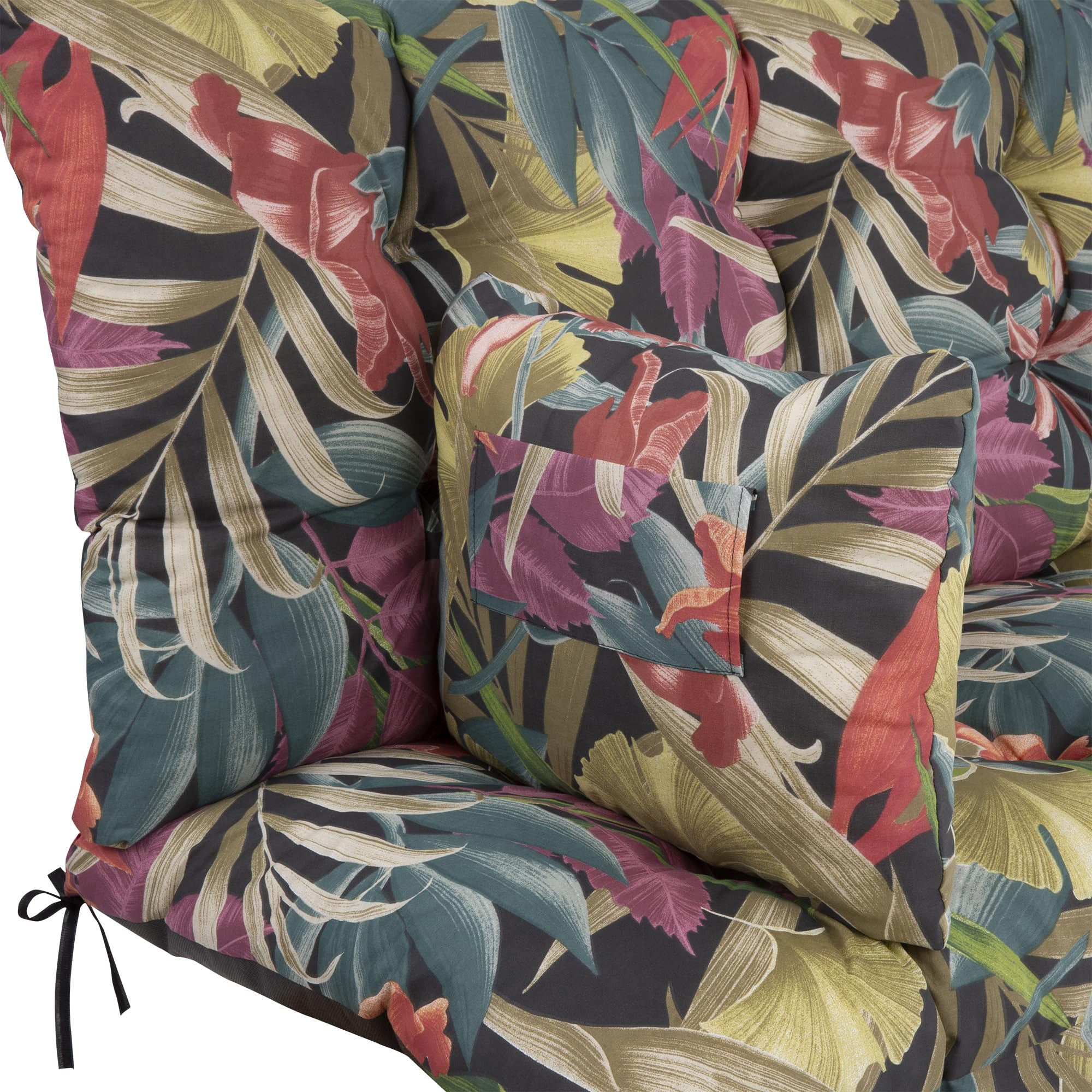 PATIO Hollywoodschaukel Auflage 170x50 cm Bora Bankauflage für Sitzfläche Rückenlehne mit Schnüren Volant vorne