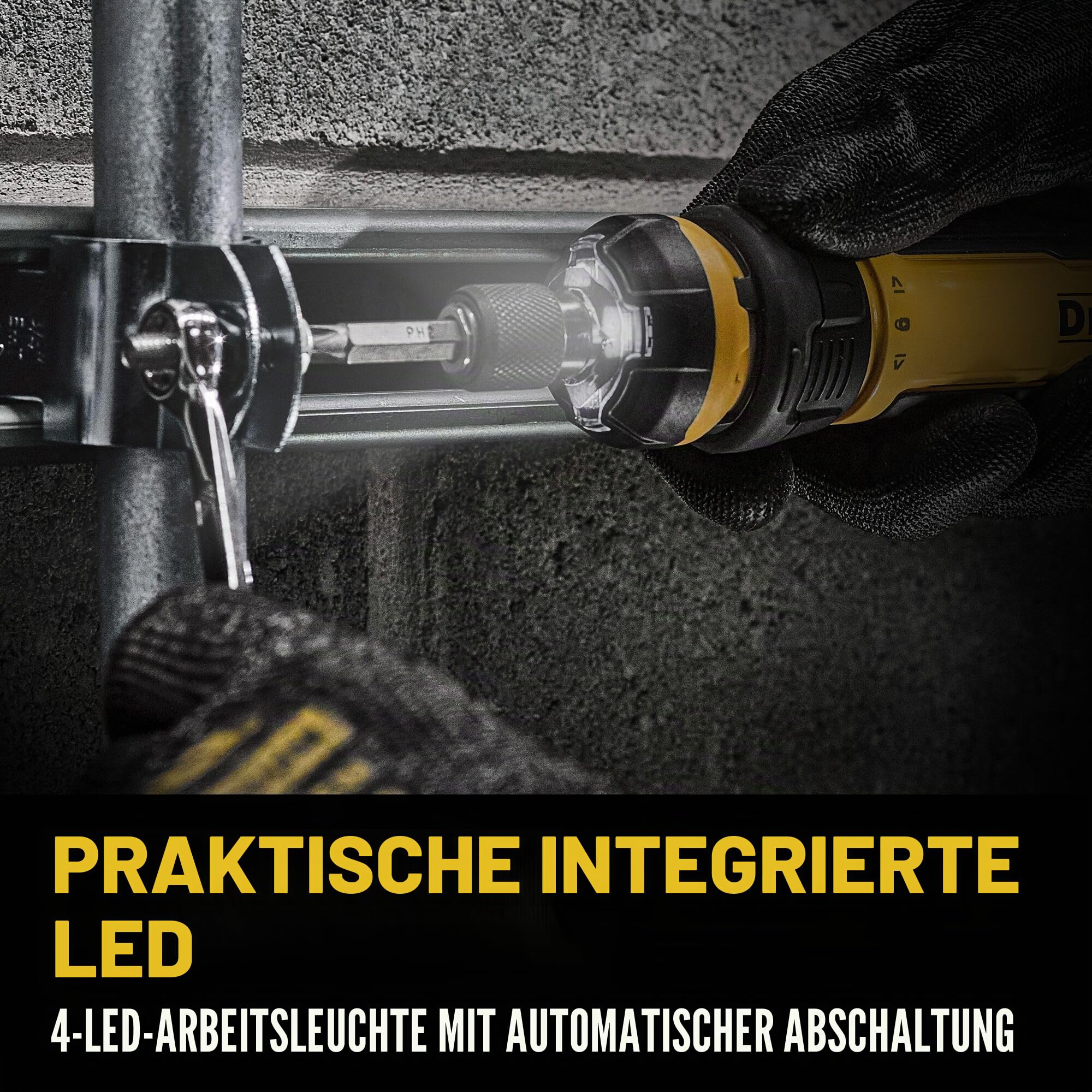 DEWALT Akkuschrauber mit FLEXDRIVE Steuerung und Schraubendreherbits (DWHT66719)