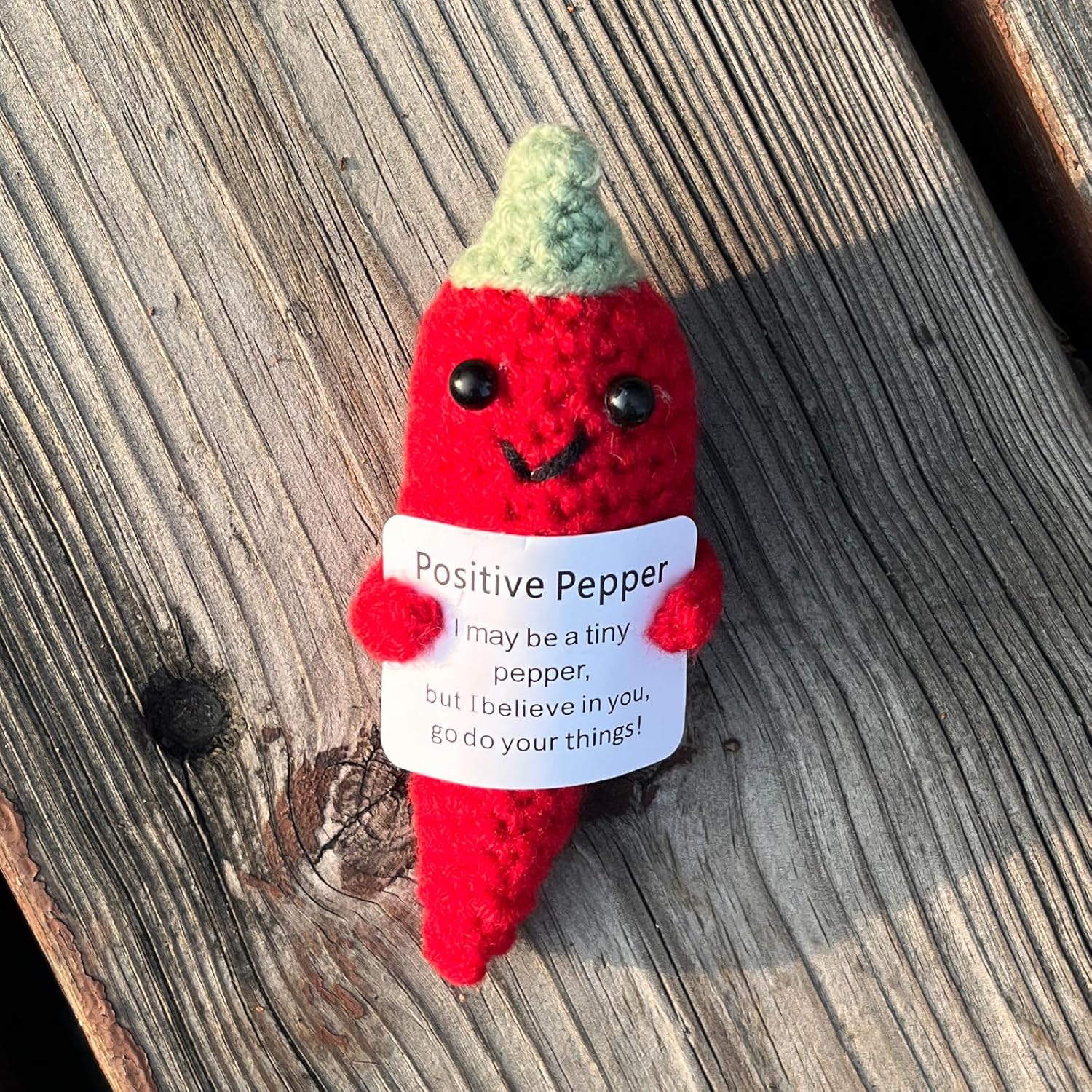 Emotional Support Chili Pepper Gifts Crochet Pickle, Positive Pepper Vegetable Cute Funny Cool Office Desk Decor Decorations for Her Women Men - Image 4