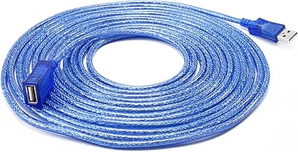 DTECH 15 Feet USB 2.0 Extension Cable USB A Male to A Female Cord - 5 Meters - Blue - coolthings.us