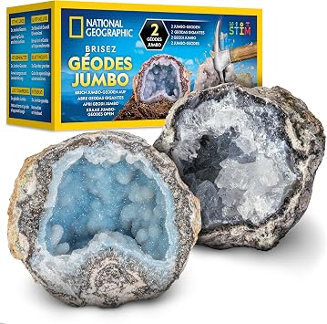 Blue Marble National Geographic Kit Géodes Jumbo - Minéraux et Cristaux Authentiques