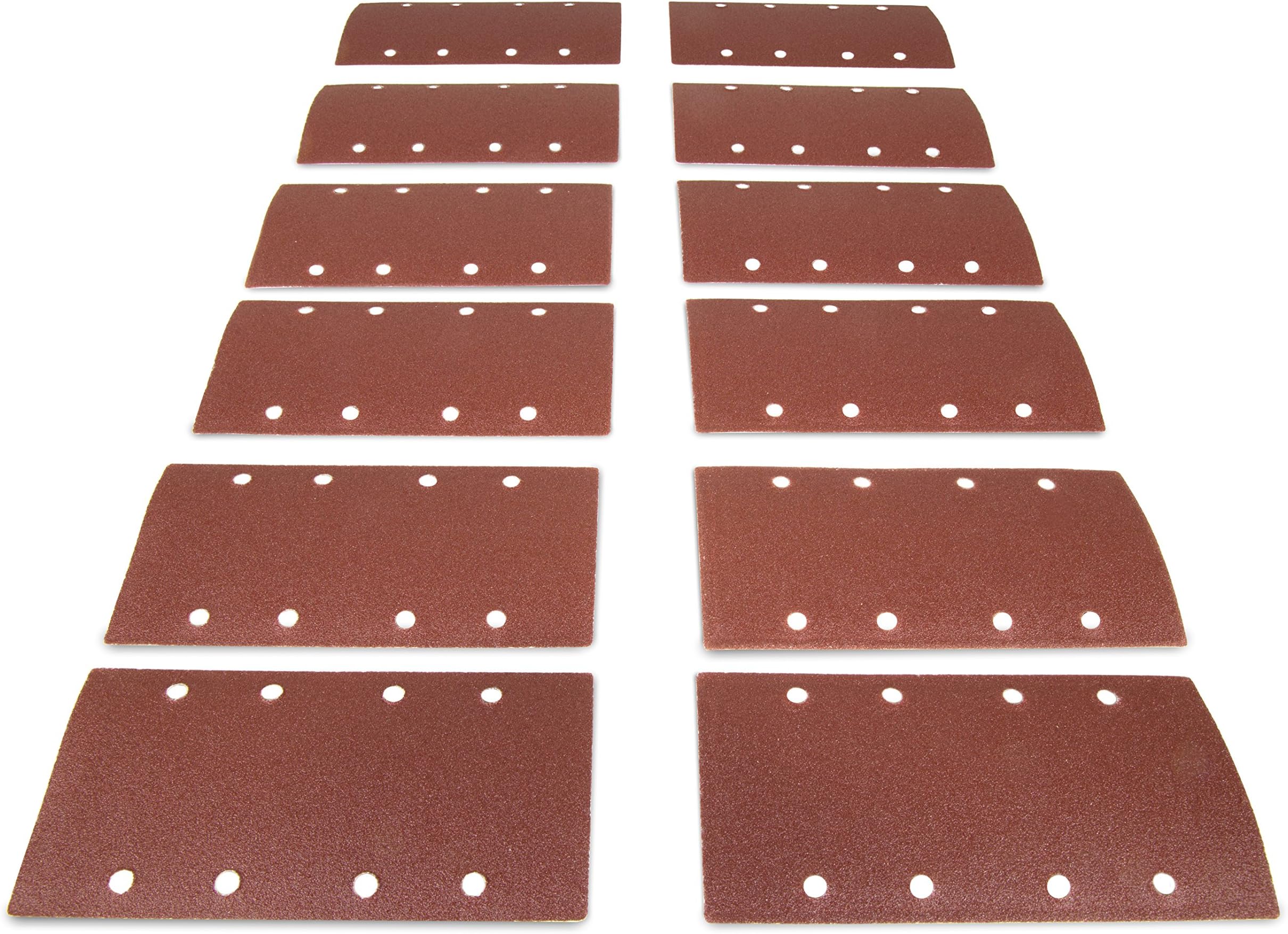 WEN 6313SP 1/3 Sheet Sander Hook-and-Loop Sandpaper (12 Pack), Assorted Grits