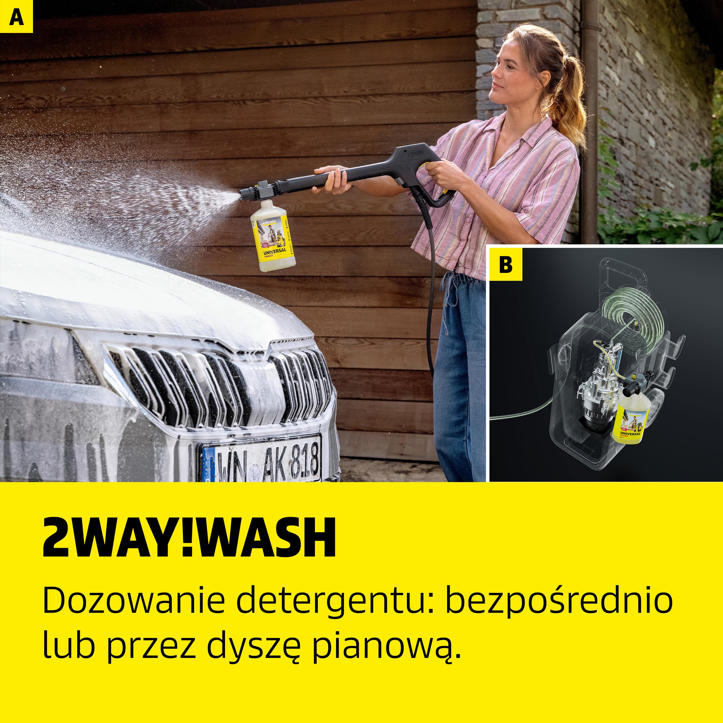 Kärcher myjka ciśnieniowa K 6 Comfort Premium Home, ciśnienie: 160 bar, wydajność: 510 l/h, powierzchnia: 50 m²/h, waga: 18,2 kg, wyjątkowo elastyczny wąż wysokociśnieniowy, bęben na wąż, Home Kit